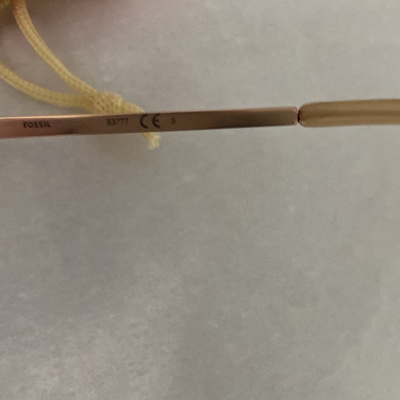 BNWT Fossil F157 Brown Old Rose Rimless Pilot Sunglasses - Picture 5 of 5